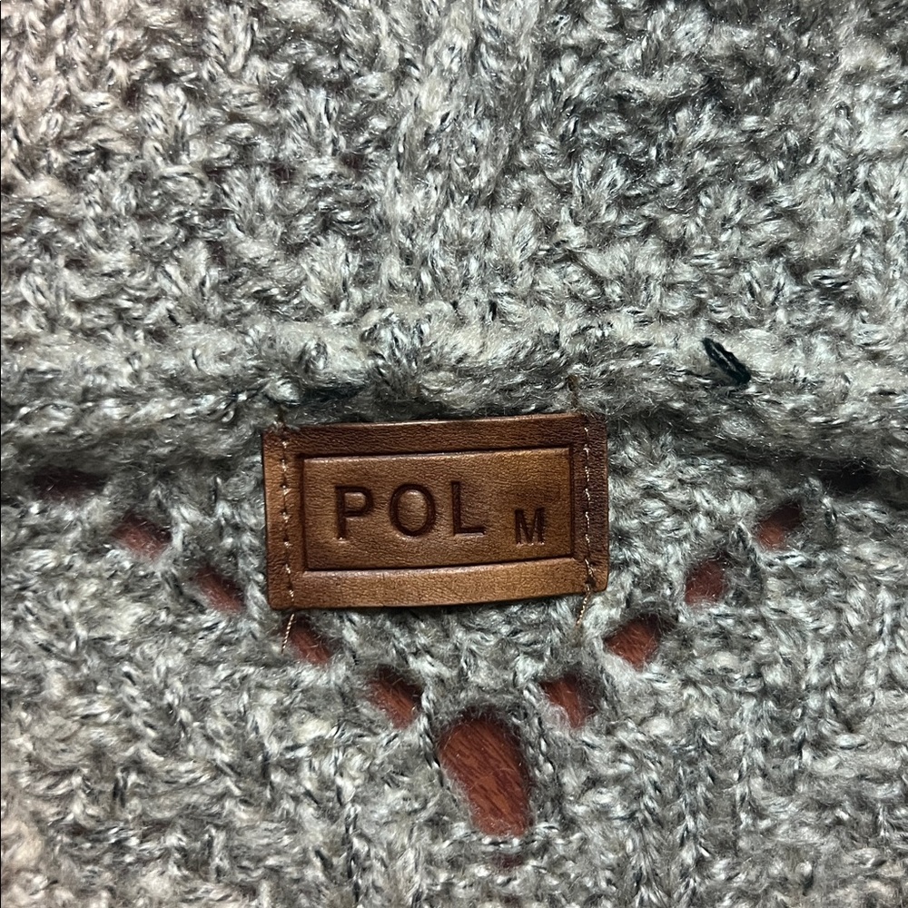 POL Textured Knit Open Front Cardigan‎ with Hood M - Picture 5 of 9